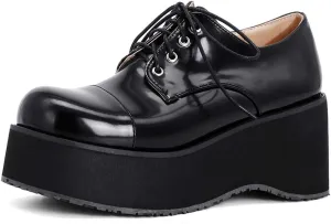 SO SIMPOK Women Gothic Mary Janes Platform Shoes Uniform Dress Wedge Pumps Classic Oxfords Gifts