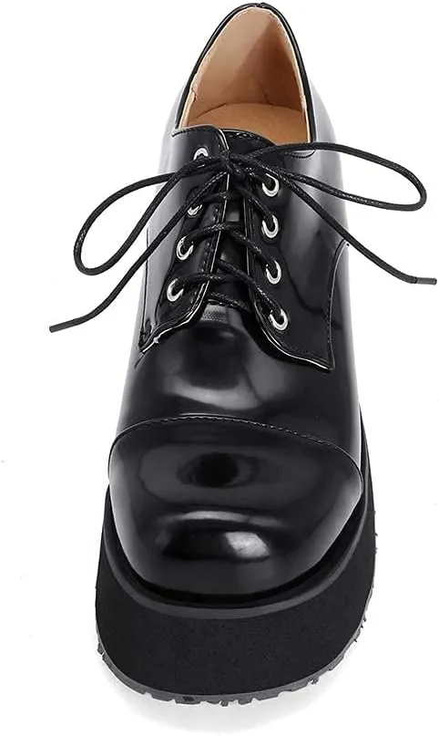 SO SIMPOK Women Gothic Mary Janes Platform Shoes Uniform Dress Wedge Pumps Classic Oxfords Gifts