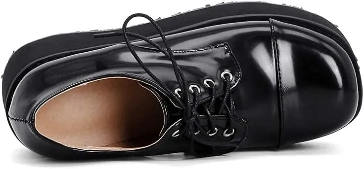 SO SIMPOK Women Gothic Mary Janes Platform Shoes Uniform Dress Wedge Pumps Classic Oxfords Gifts