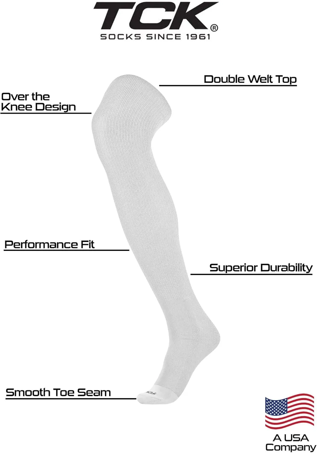 TCK Baseball Belt and Socks Combo Over the Knee - Youth and Adult Sizes Prosport