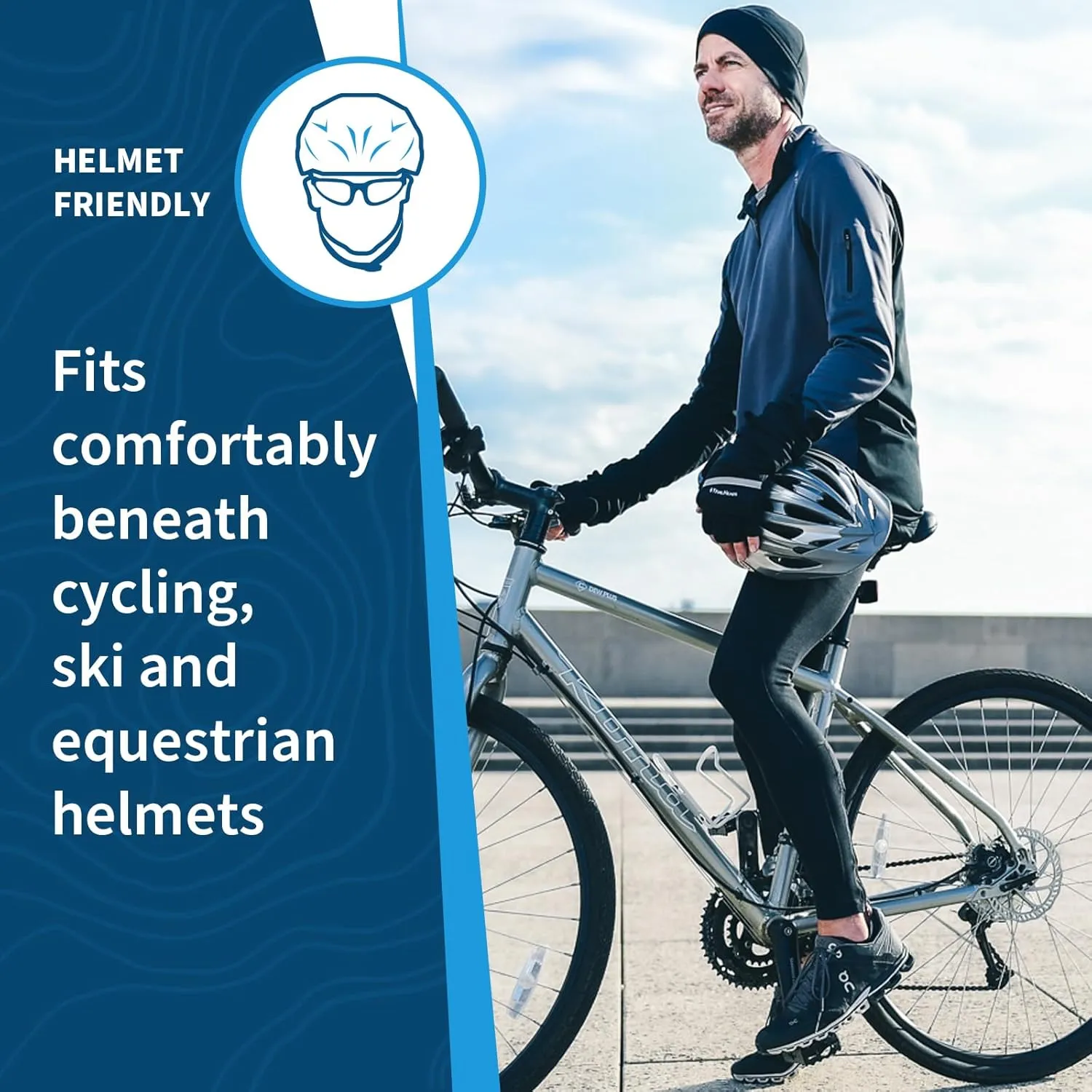 TrailHeads Men’s Merino Wool Beanie - Winter Hat for Runners