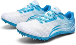 Unisex Track & Field Spikes Shoes with 8 Removable Nails - High-Performance Breathable Mesh Sprint & Jumping Athletic Shoes for Men, Women, Boys, Girls