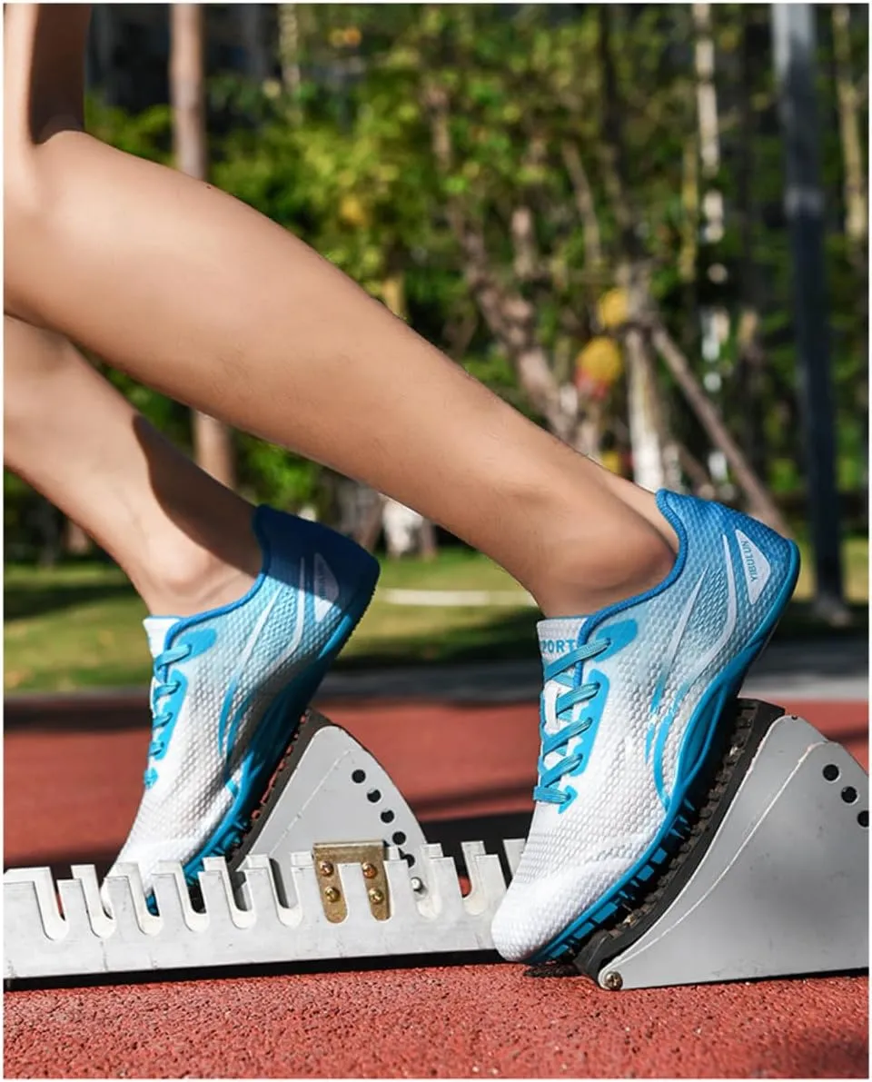 Unisex Track & Field Spikes Shoes with 8 Removable Nails - High-Performance Breathable Mesh Sprint & Jumping Athletic Shoes for Men, Women, Boys, Girls