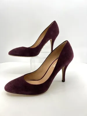 VALENTINO GARAVANI SUEDE ROUND TOE PUMPS