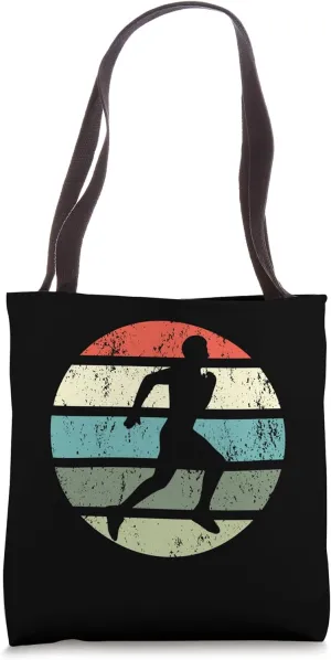 Vintage Jogging Endurance Retro Running Old School Athletes Tote Bag