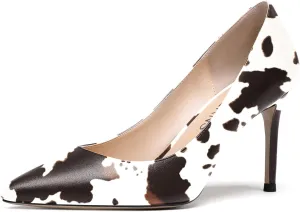 WAYDERNS Women's Matte Pointed Toe Slip On Stiletto High Heel Pumps Wedding Dress Shoes 3.5 Inch