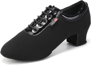 Women Latin Ballroom Dance Shoes Lace up Modern Performence Latin Salsa Practice Dance Shoes,Model 601