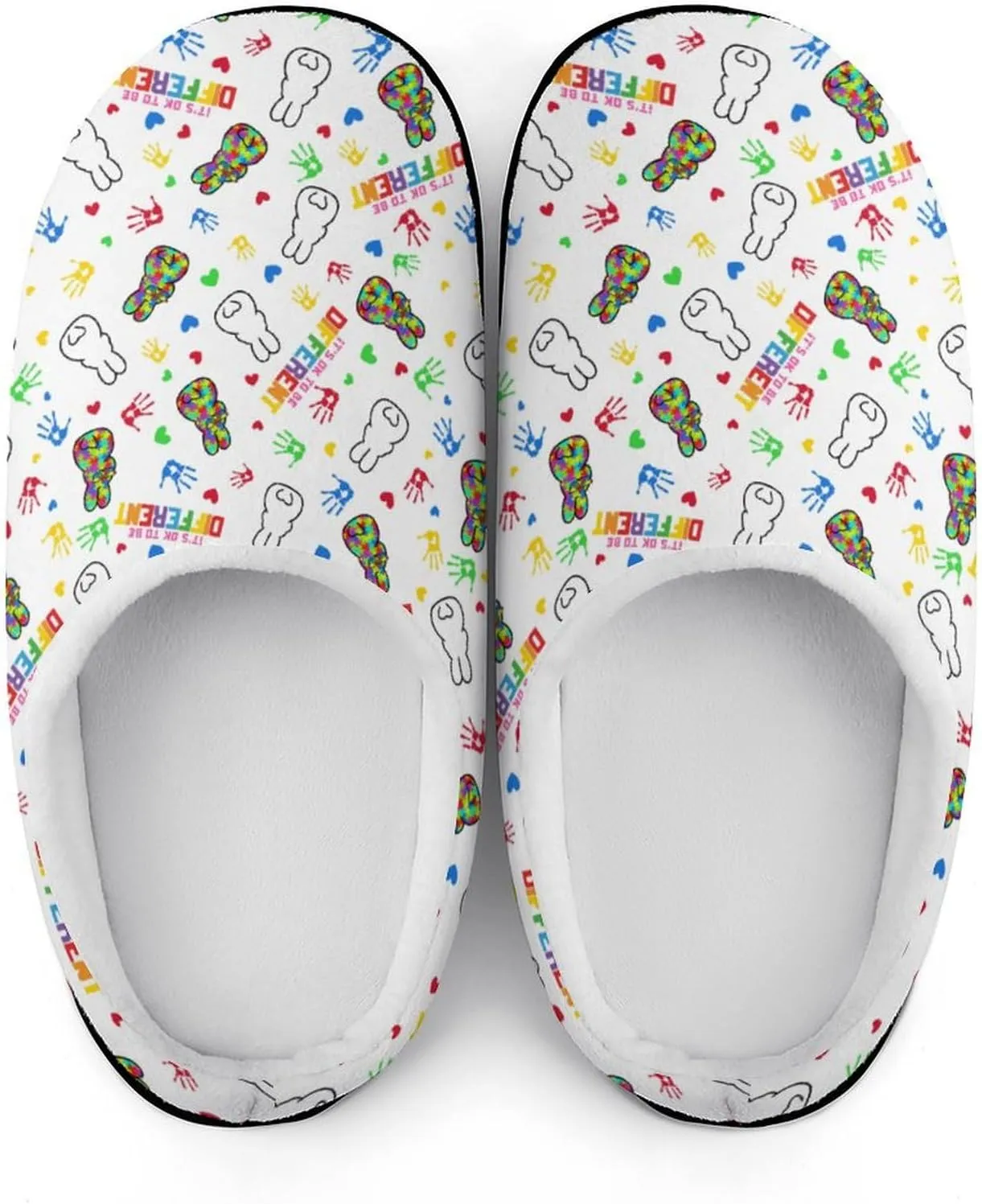 Womens Clog Slippers Comfy Bedroom Slip-On Shoes Men's Halloween Slippers Warm Cotton House Slippers Indoor Outdoor