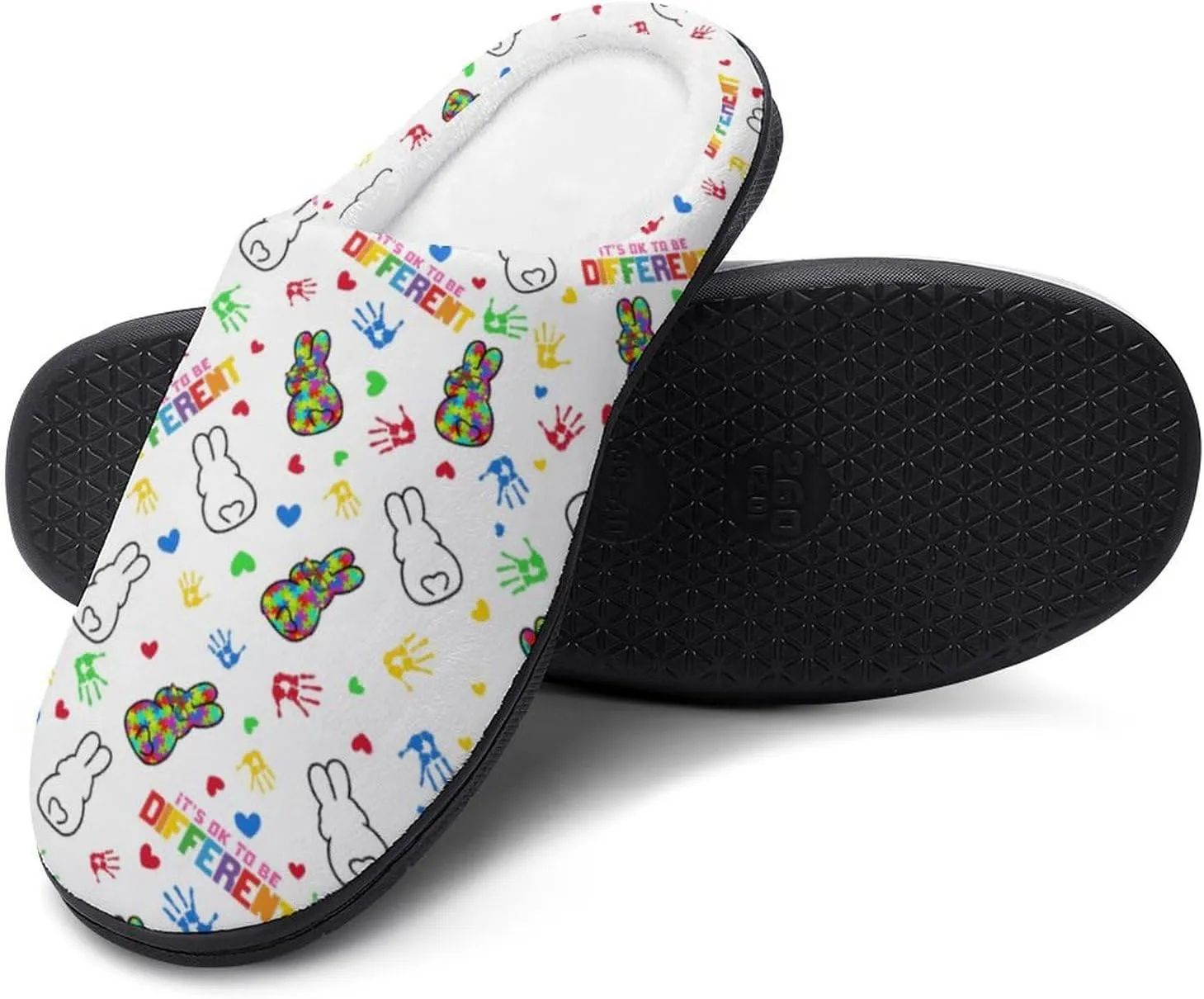 Womens Clog Slippers Comfy Bedroom Slip-On Shoes Men's Halloween Slippers Warm Cotton House Slippers Indoor Outdoor