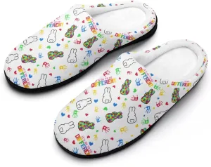Womens Clog Slippers Comfy Bedroom Slip-On Shoes Men's Halloween Slippers Warm Cotton House Slippers Indoor Outdoor