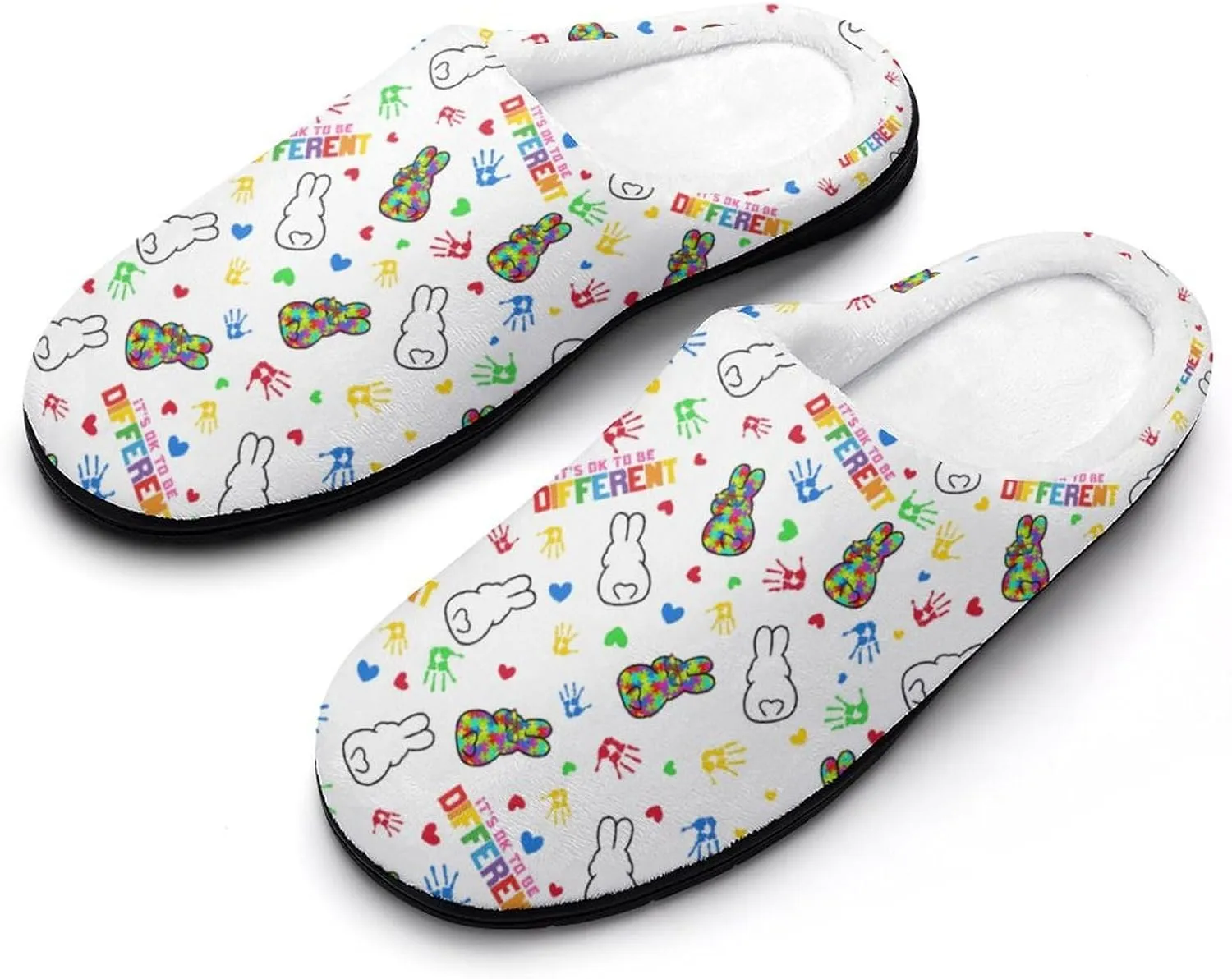 Womens Clog Slippers Comfy Bedroom Slip-On Shoes Men's Halloween Slippers Warm Cotton House Slippers Indoor Outdoor