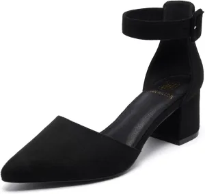 Women's Closed Toe Heel Pumps Low Chunky Block Comfortable Dress Work Shoes