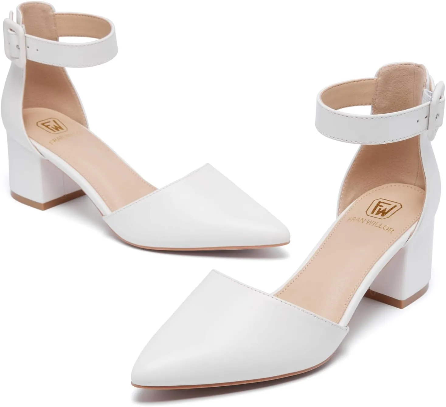 Women's Closed Toe Heel Pumps Low Chunky Block Comfortable Dress Work Shoes
