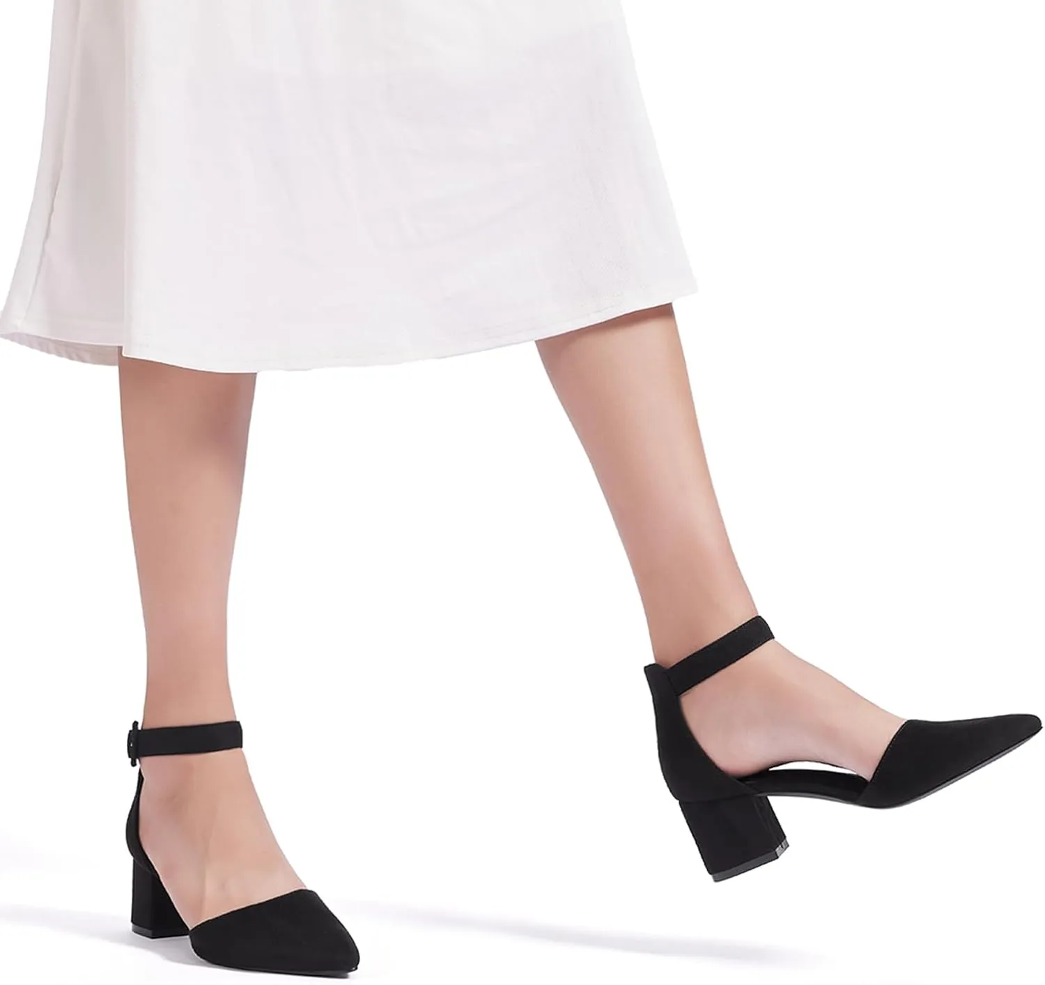Women's Closed Toe Heel Pumps Low Chunky Block Comfortable Dress Work Shoes
