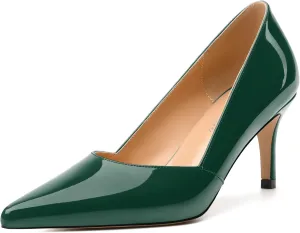 Women's Closed Toe High Stiletto Heels Dress Pointed Toe Daily Patent Pumps Shoes