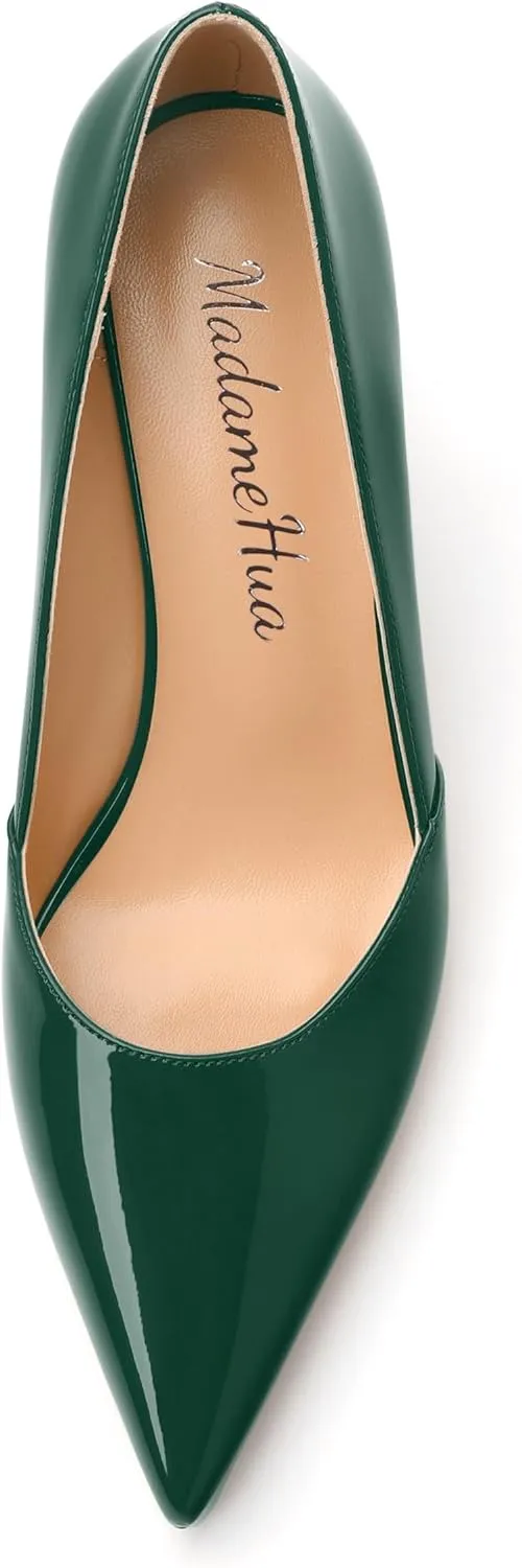 Women's Closed Toe High Stiletto Heels Dress Pointed Toe Daily Patent Pumps Shoes