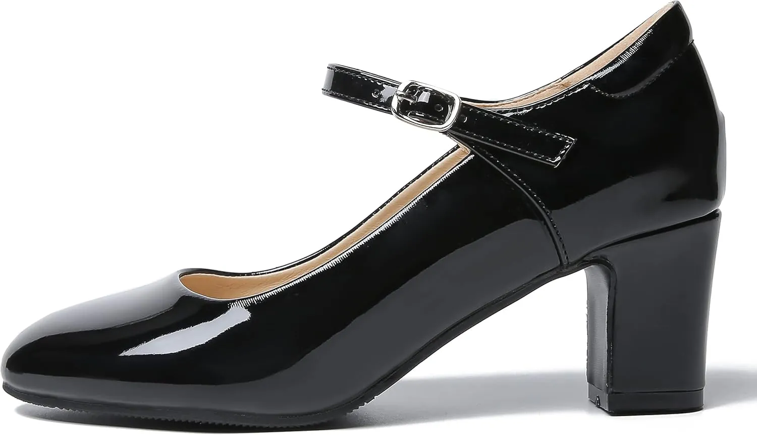 Women's Mary Jane Shoes Low Block Heel Round Toe Dress Office Work Church Pumps