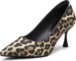 Women's Minimalist Pointed Toe Heeled Pumps Wide