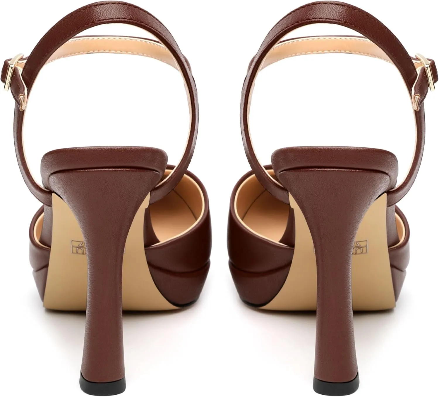 Womens Platform High Heels Pointed Toe Ankle Strap Buckle Stiletto High Heel Pumps Party Evening Dress Shoes 4 Inch