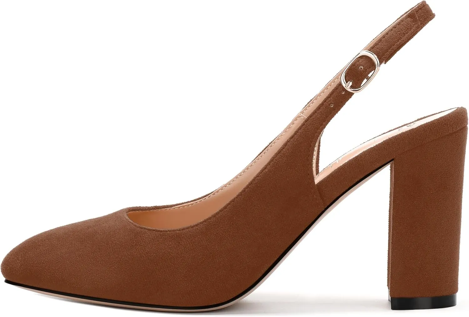 Women's Pumps, Block Heel Round Toe Dress Pumps Shoes for Women, Classic Round Toe High Chunky Heel Pumps