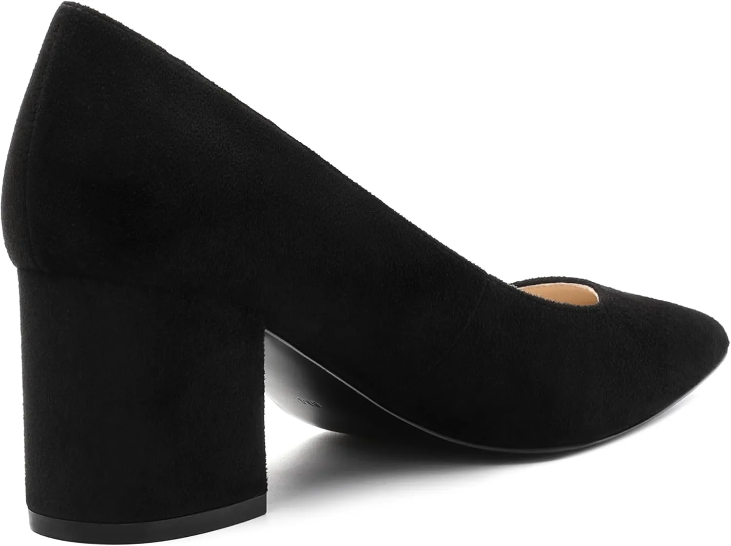 Women's Pumps, Pointed Closed Toe Black Gold Kitten Heels for Women, Comfortable 2 Inch Mid Heel Women's Dress Shoes