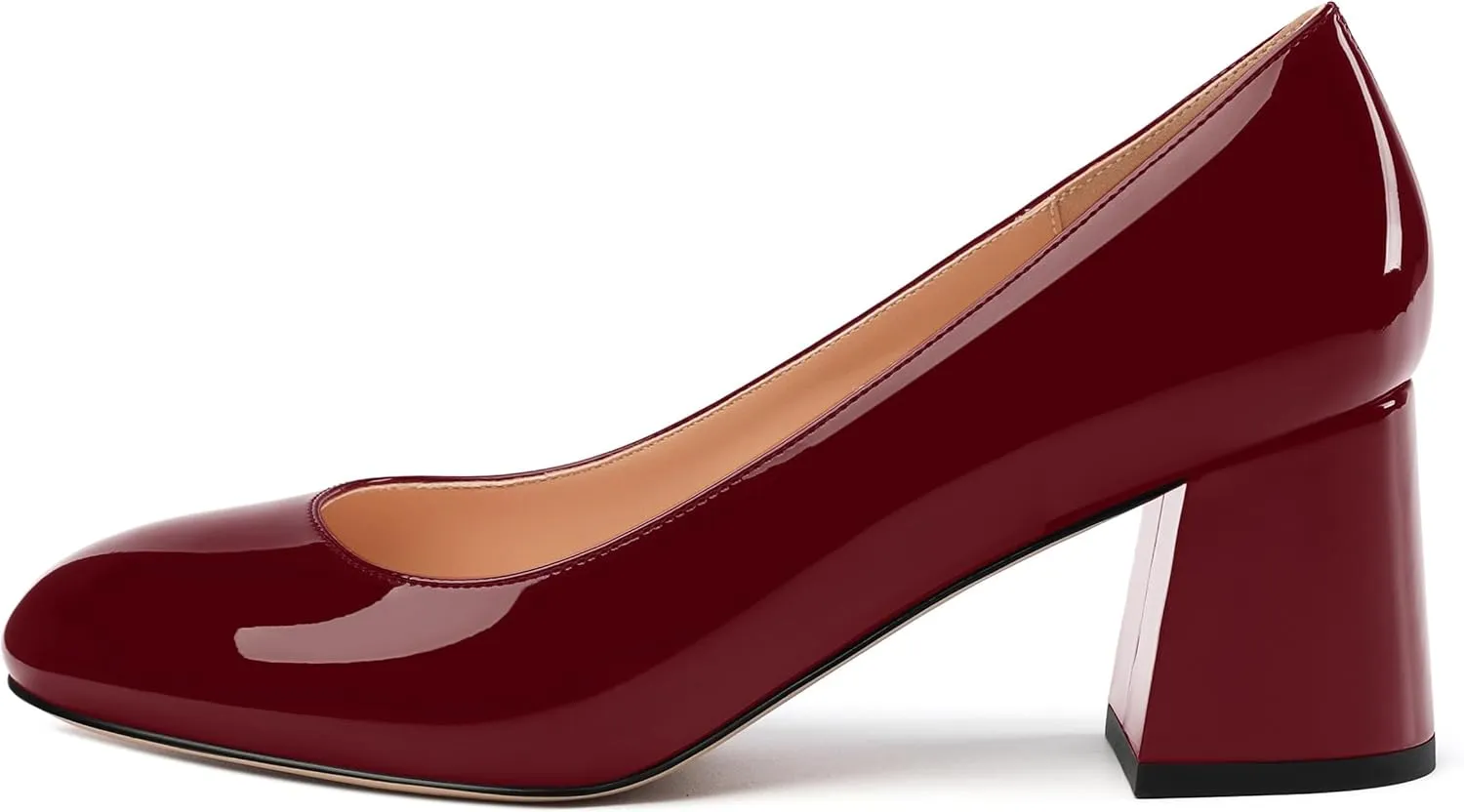 Women's Pumps, Round Toe High Heels, Fashion Chunky Heels Shoes for Women