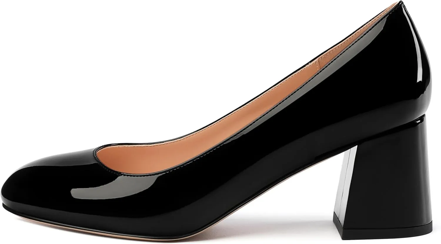 Women's Pumps, Round Toe High Heels, Fashion Chunky Heels Shoes for Women