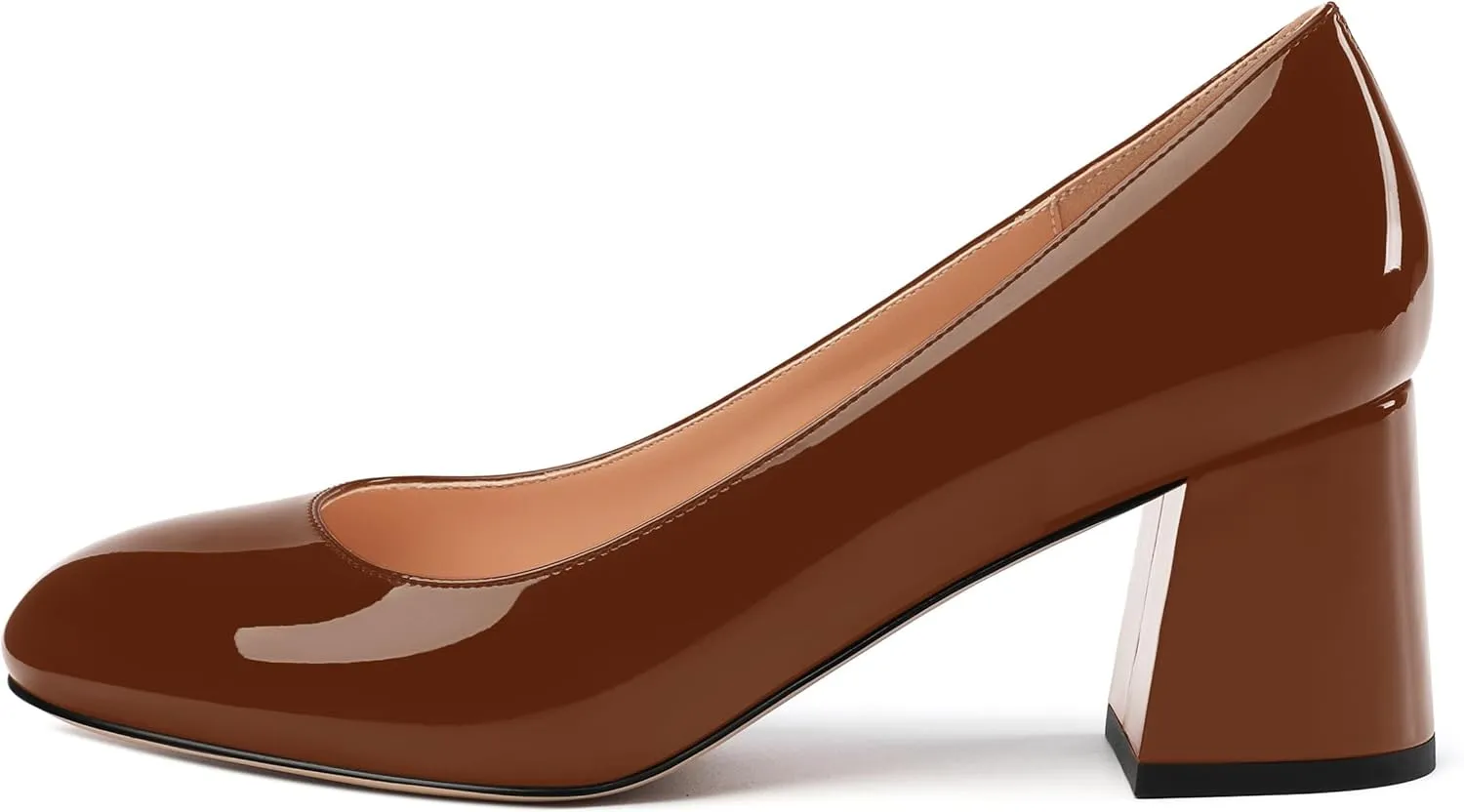 Women's Pumps, Round Toe High Heels, Fashion Chunky Heels Shoes for Women