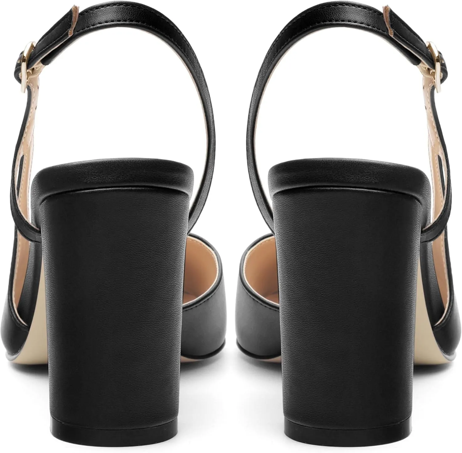Womens Slingback Shoes Closed Round Toe High Heels Shoes Fashion Women's Pumps Shoes for Party Dress Wedding Office