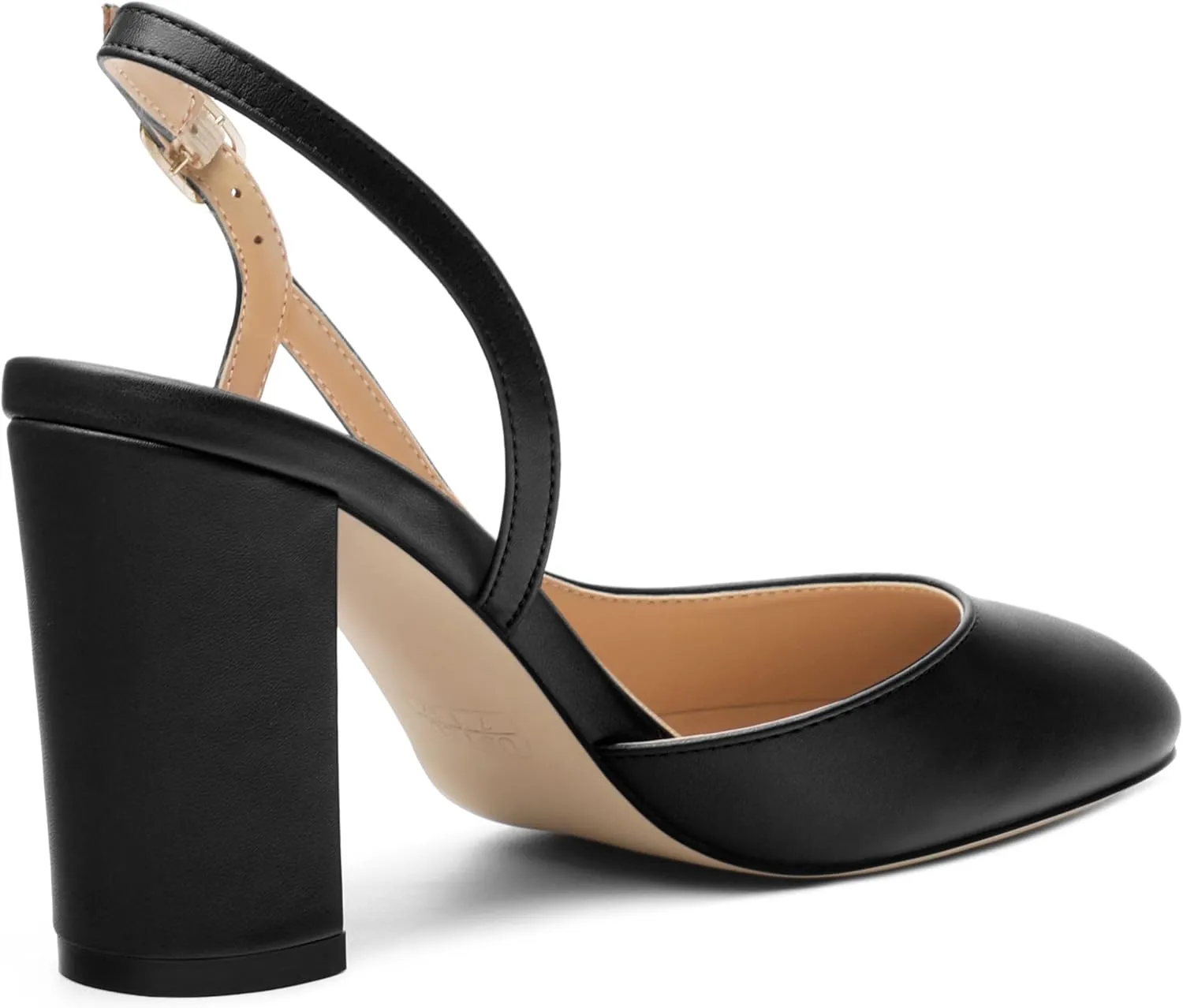 Womens Slingback Shoes Closed Round Toe High Heels Shoes Fashion Women's Pumps Shoes for Party Dress Wedding Office