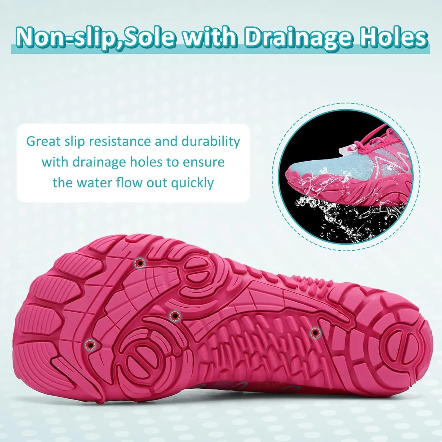 ziitop Water Shoes for Men Women Beach Barefoot Swim Rock Climbing Pool Shoes Socks, Anti-Slip Breathable Quick Dry Lightweight Slip-on, Outdoor Sport Hiking Walking Boating Fishing Diving Surfing