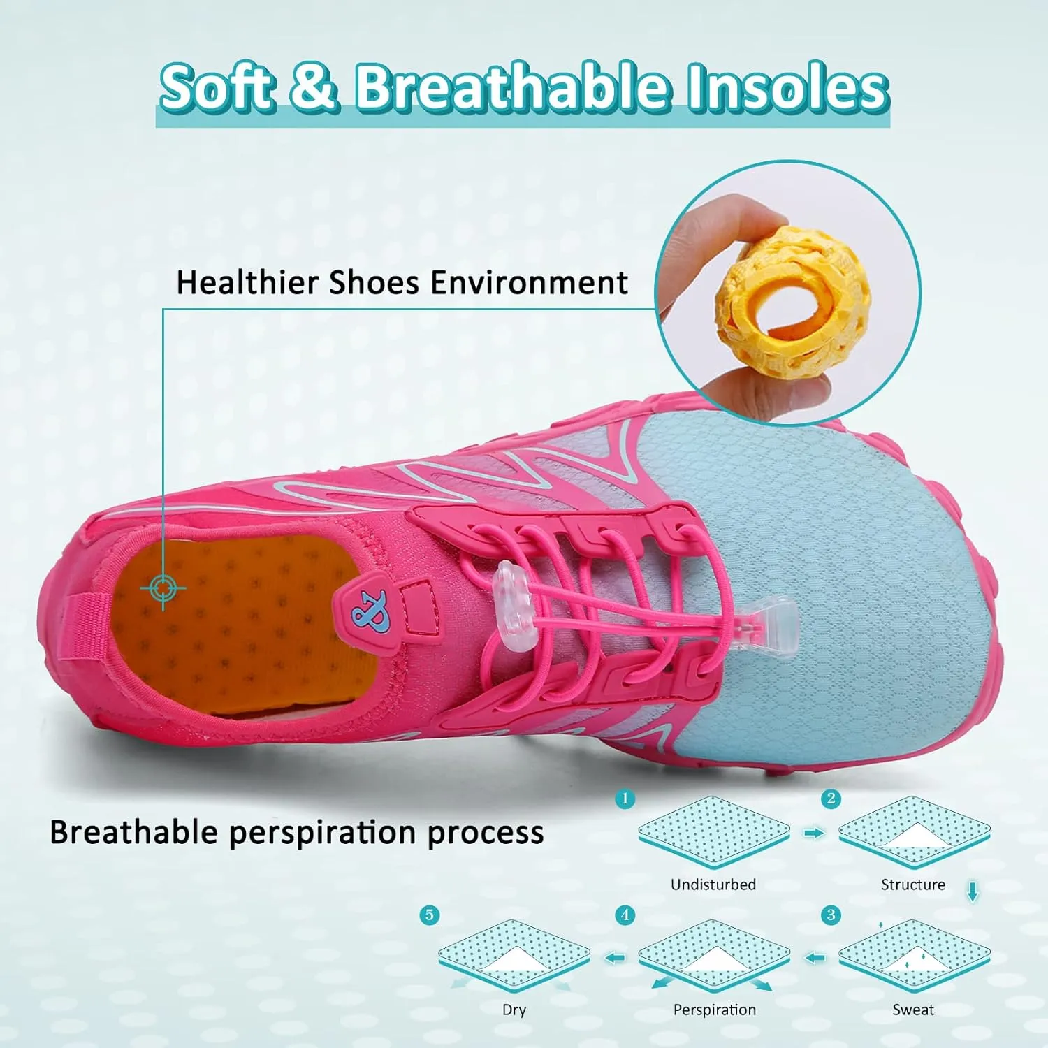 ziitop Water Shoes for Men Women Beach Barefoot Swim Rock Climbing Pool Shoes Socks, Anti-Slip Breathable Quick Dry Lightweight Slip-on, Outdoor Sport Hiking Walking Boating Fishing Diving Surfing