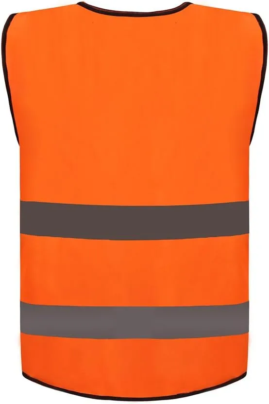 zojo High Visibility Safety Vests,10Pcs,Adjustable Size,Lightweight Mesh Fabric, Fits for Men and Women